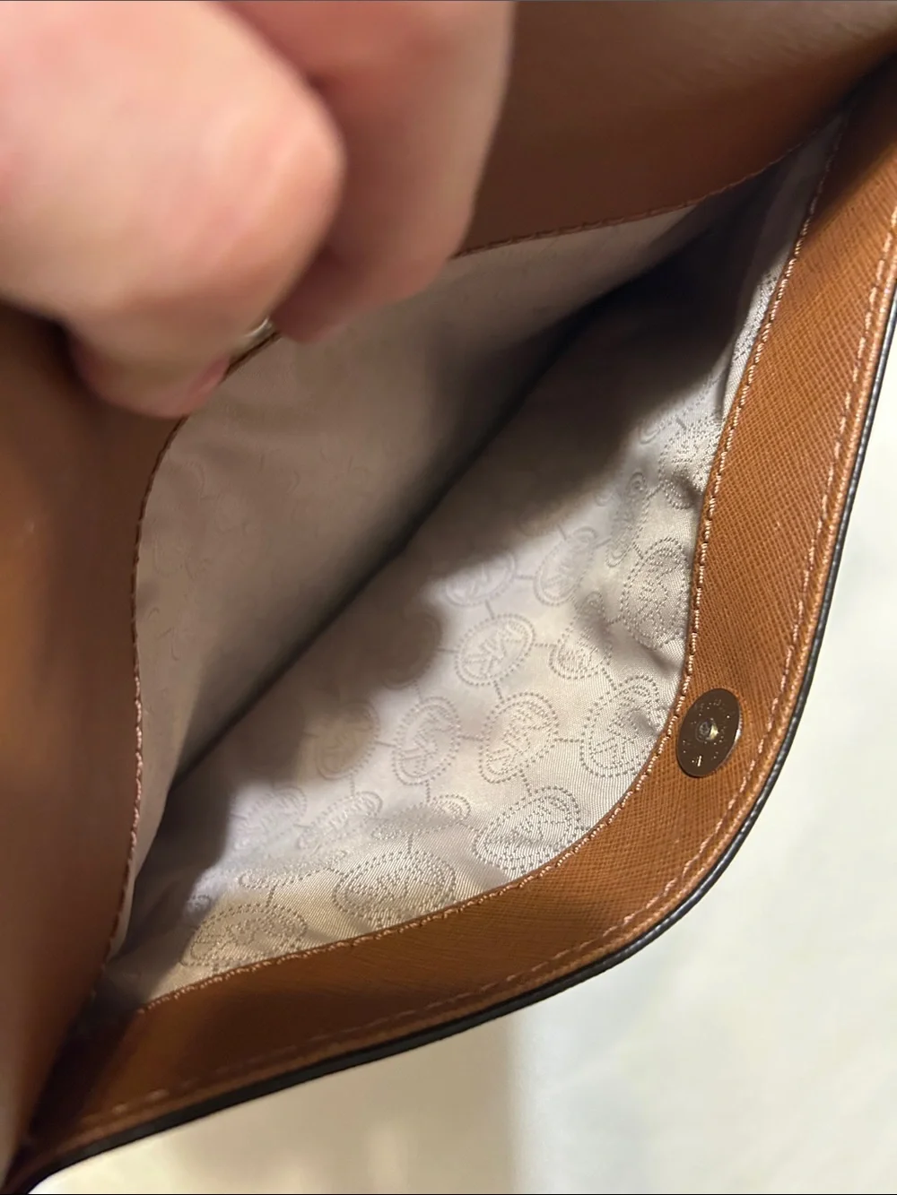 Michael Kors Cognac Saffiano Leather Crossbody Bag
